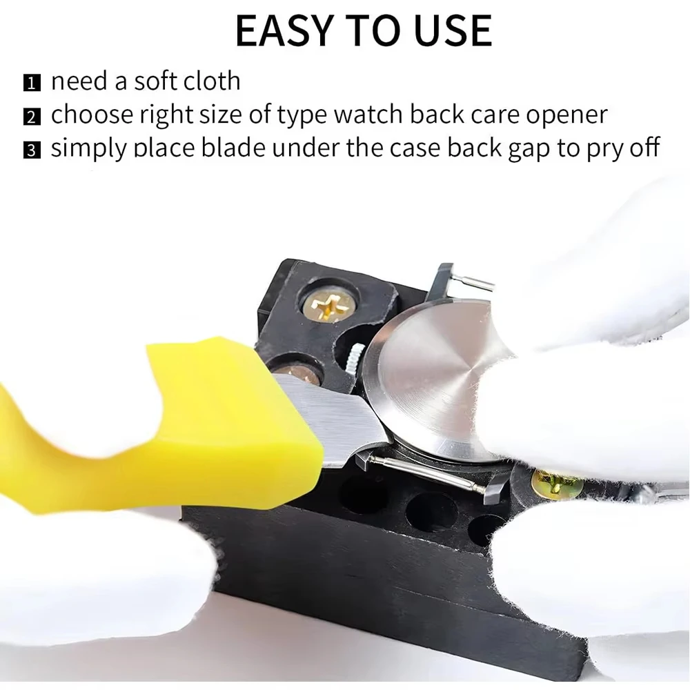 Custom Watch Back Case Opener Stainless Steel Wrench Type Back Remover Watchmaker for Battery Replacement Watch Repair Tool Kit