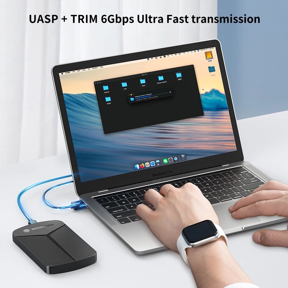 Yottamaster 2.5 Inch HDD Case External SSD Hard Drive Case SATA to USB 3.0 HDD Enclosure for PC Laptop 6Gbps Storage Case Type C image 5