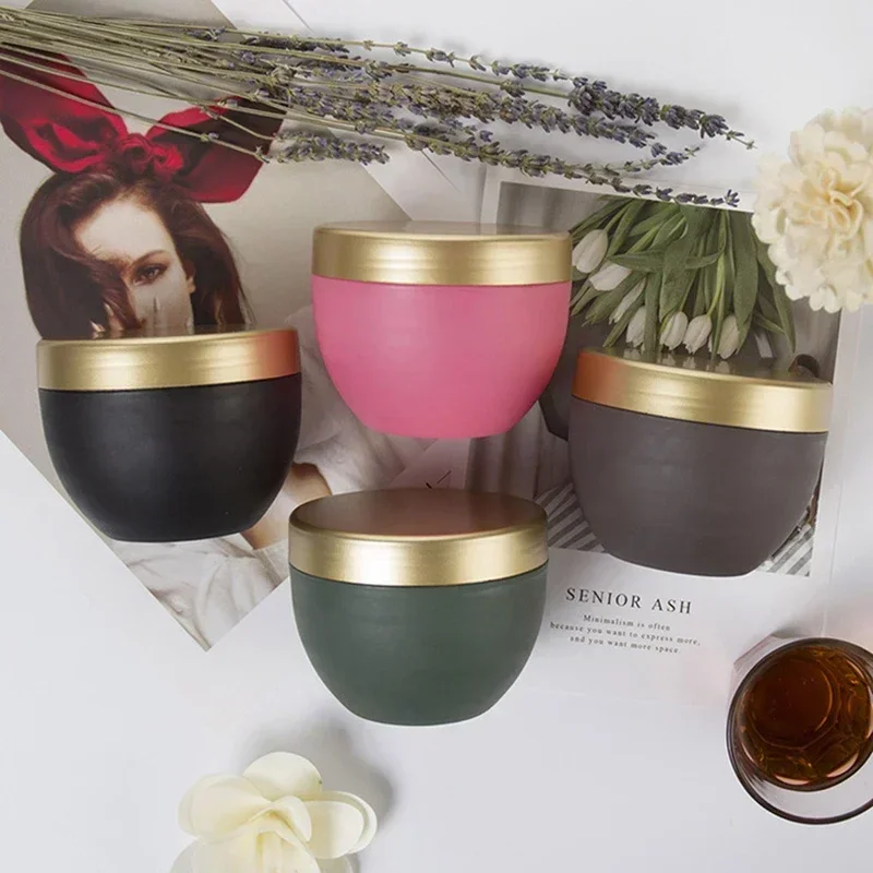 12Pcs 250g vasetto per crema vasi contenitore per trucco cosmetico bottiglia rotonda riutilizzabile vuoto crema per lozione da viaggio scatola per maschera facciale all'ingrosso