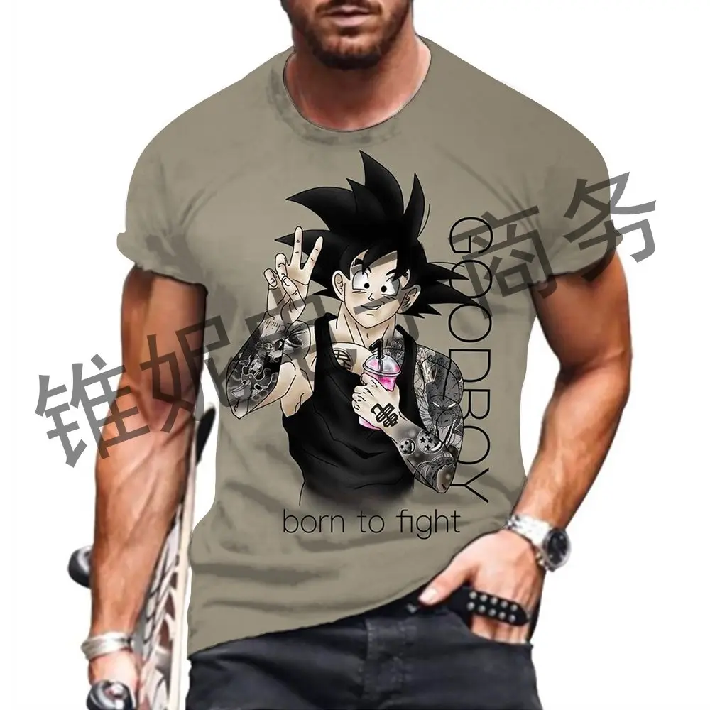 2024 Goku Majin Buu Dragon Ball Z Vegeta Men\'s T Shirt Streetwear Y2k Clothes Oversized 110-6XL Tops Gym New Summer Anime Tshirt