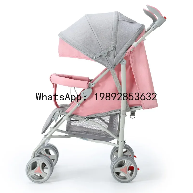 r15Baby Stroller Children Lightweight Can Sit and Lie Shock Absorption Foldable Baby Push Stroller