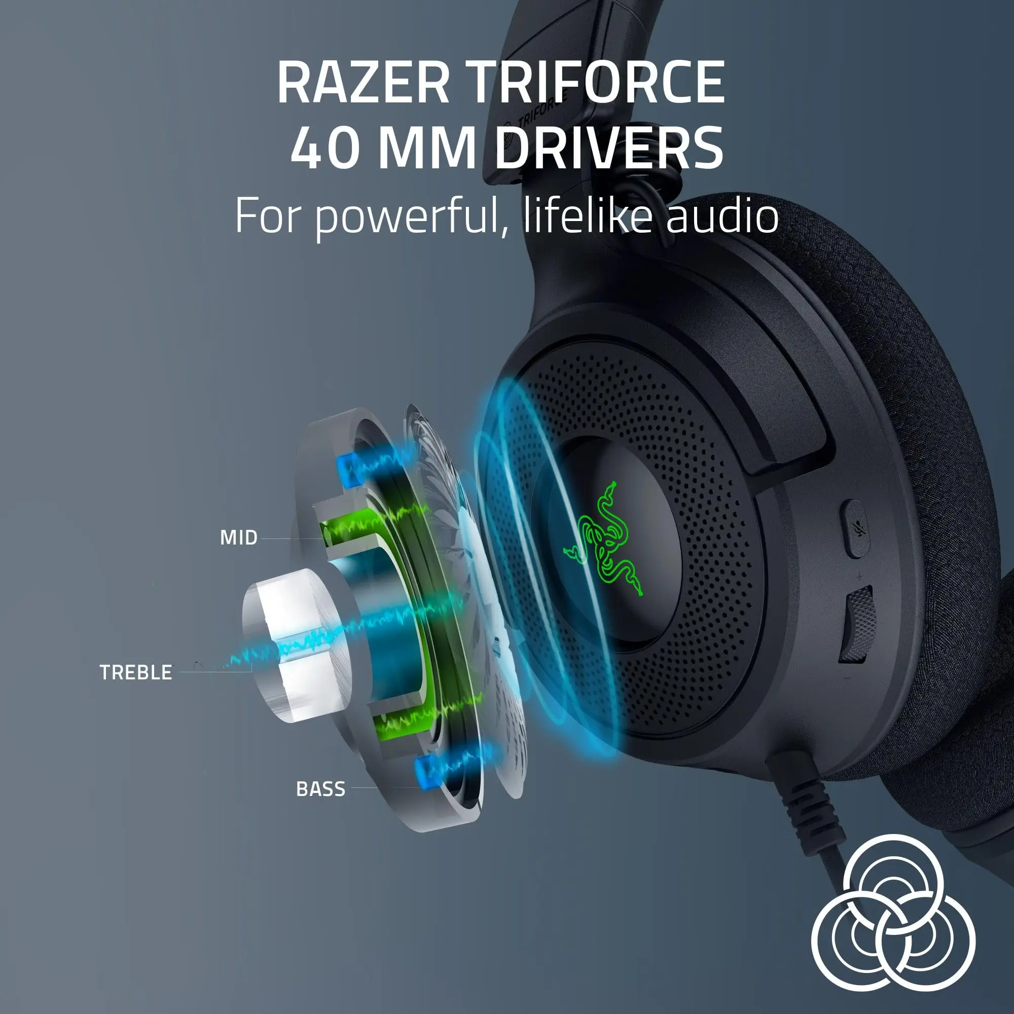 سماعة الألعاب السلكية Razer Kraken V4 X وحدة تشغيل 40 مم - ميكروفون متعدد الاتجاهات - تأثير إضاءة Chroma RGB - مناسب #2
