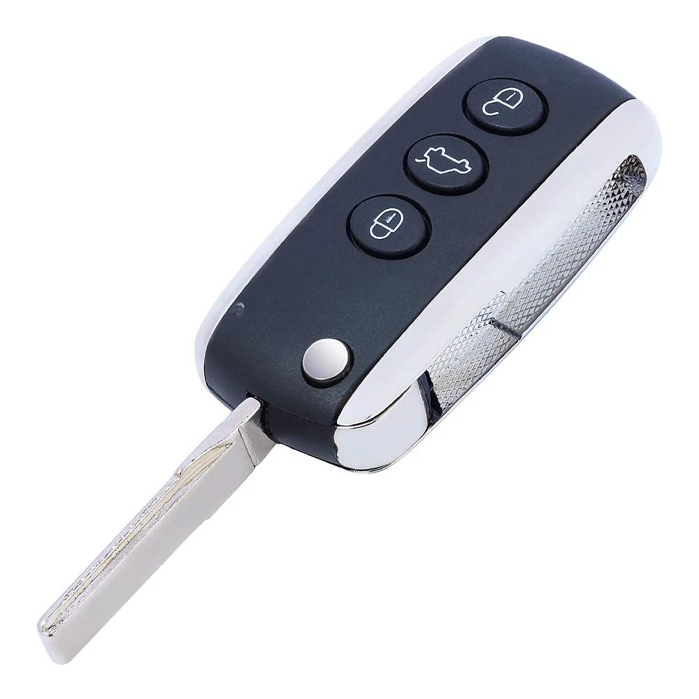 KEYECU KR55WK45032 for Bentley Continental GT GTC Flying Spur 2005- 2016 Fob 3 Button Flip Remote Key Keyless 315MHz/433MHz ID46