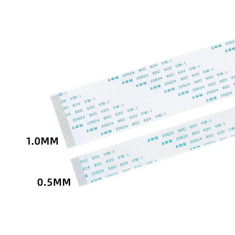 10PCS FPC FFC Ribbon Flexible Flat Cable 4/6/8/10/12/14/16/18/20 Pin 0.5MM Pitch  A /B Type Wire Length 6/10/15/20/25/30/40 CM