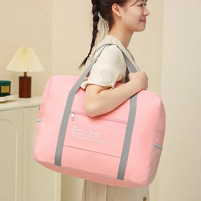 Foldable Single Luggage Storage Bag MultiFunctional  Women Handbag Convenient Travel Bag Large Capacity Storage Organizer