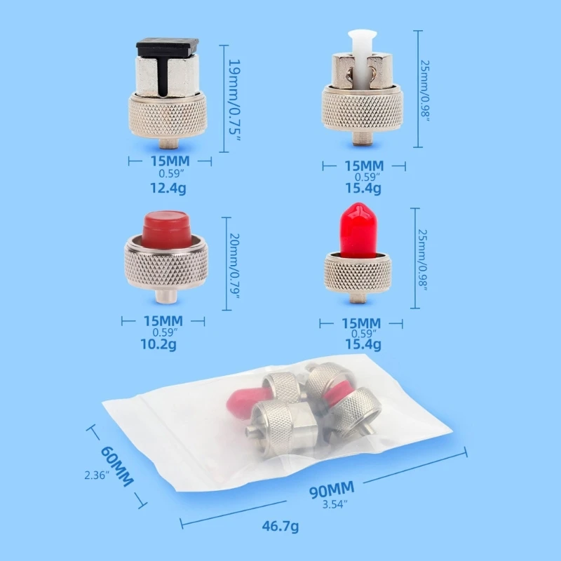 Upgraded Fiber Adapter for FC ST Fiber Adapter Coupler for Fiber Emergency Repair & Connection 4 Types Conne