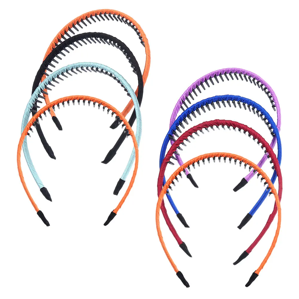 

8pcs Non Durable Practical Accessories Women Headbands Cloth Craft Hair Accessories Simple Simple Hair Hoops Style