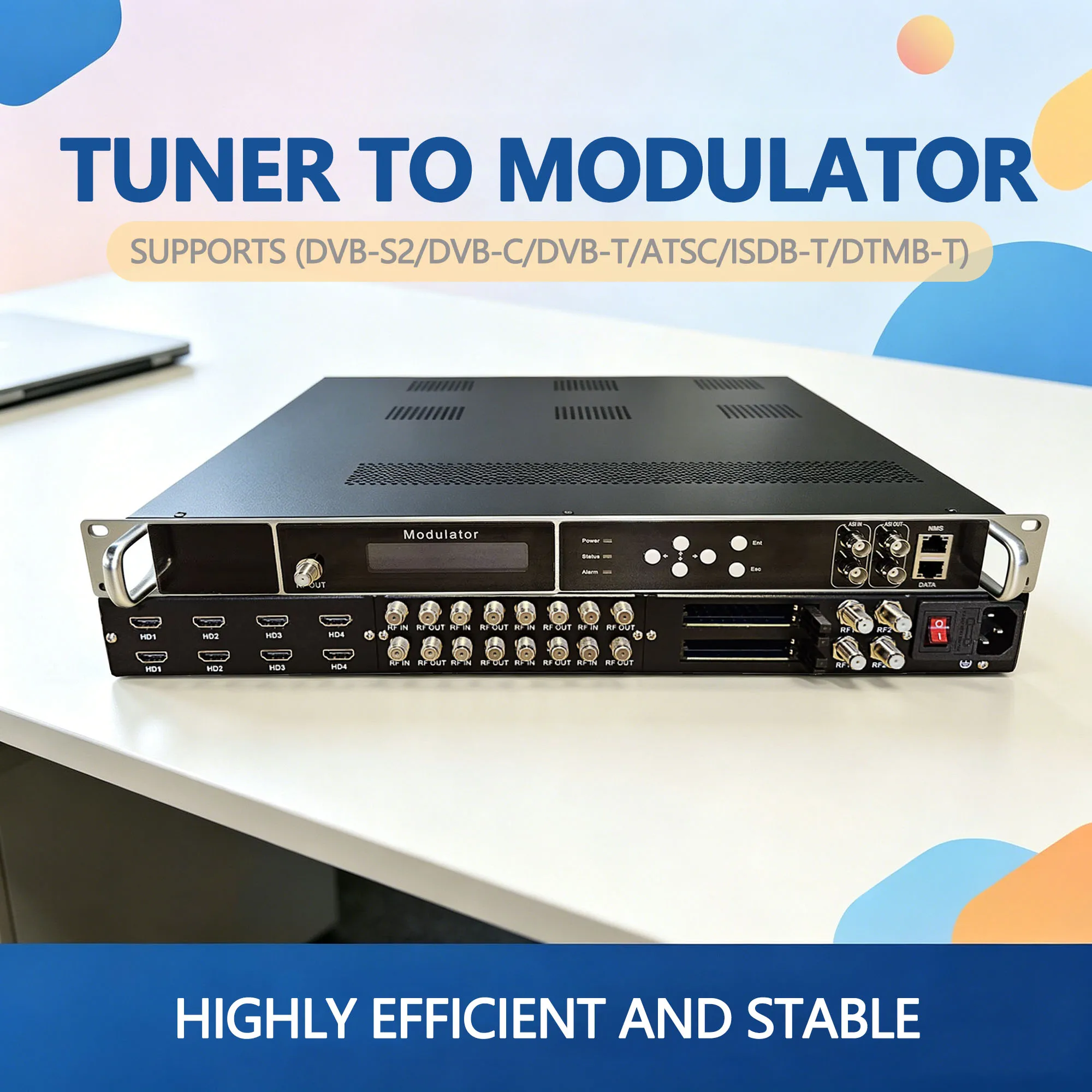 ENCODER + Tuner + CAM CI Decoder IPTV Digital TV Headend Equipment DVB-T, ISDB-T, ATSC, DVB-C Modulator