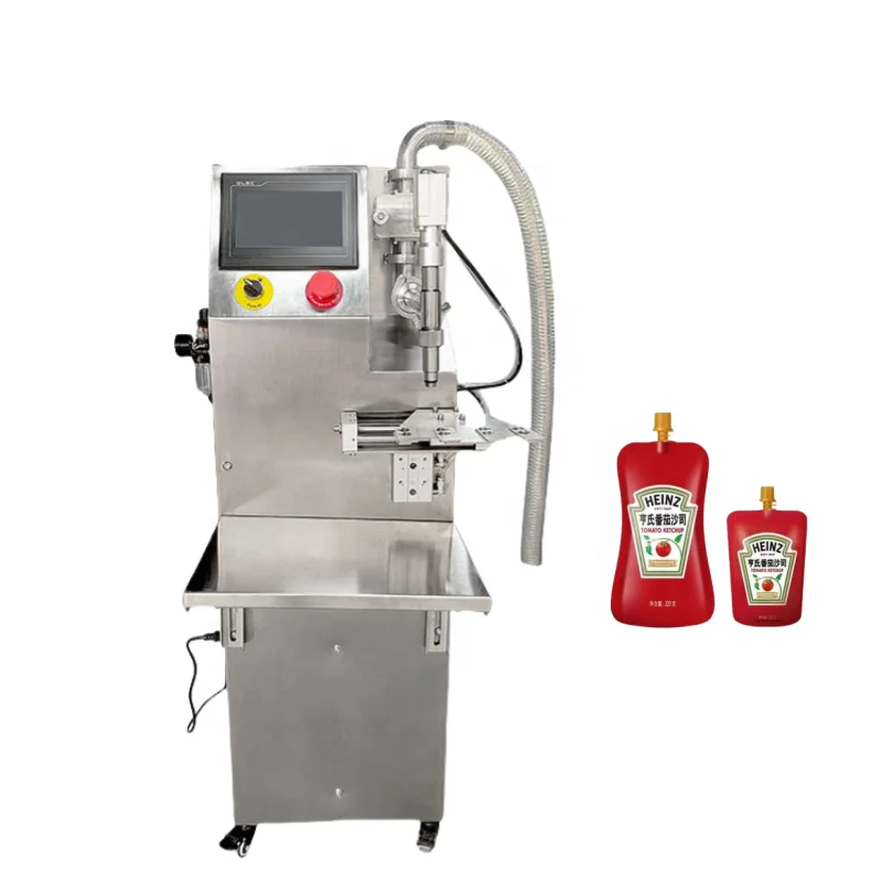 Semi Auto Laundry Detergent Water Filling Machines Shampoo For Ketchup Sachet Vertical Bag Pouch Filling And Capping Machine