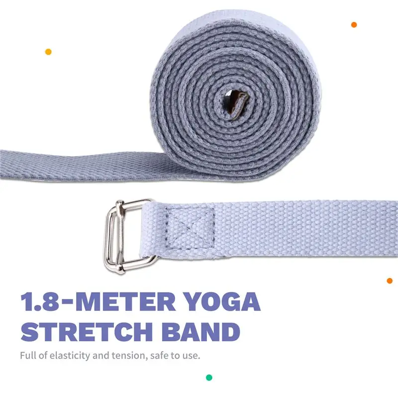 Open Shoulder Chest 1.8 Meter Natural Cotton Yoga Stretch Belt Thickening Lacing 5PCS For Yoga Accessories Multi-Purpose