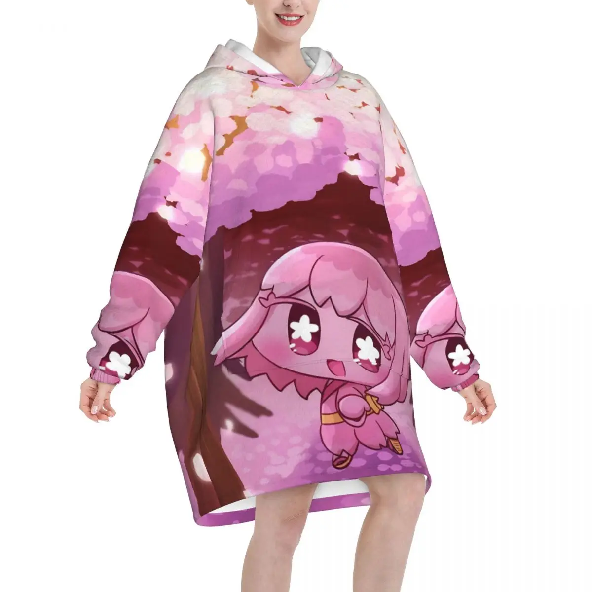 Pepoyos Musician Minstrel Wearable Blanket Hoodie for Women Men Warm Cozy Blanket Sweatshirt Thick Fleece Hooded Blanket