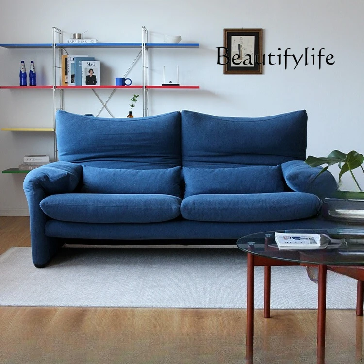 

Sofa fabric medieval living room small apartment double can be customized disassembly and cleaning