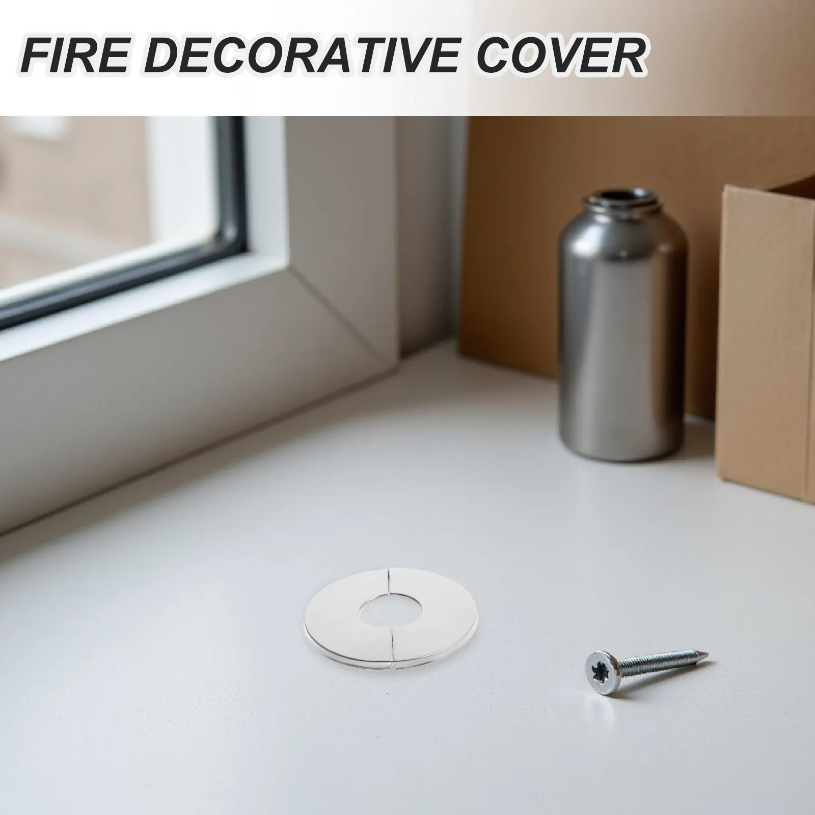 10Pcs Fire Sprinkler Escutcheon Trim Stainless Steel Self Adhesive Split Plate Decorative Round Cover Peel Stick Ceiling