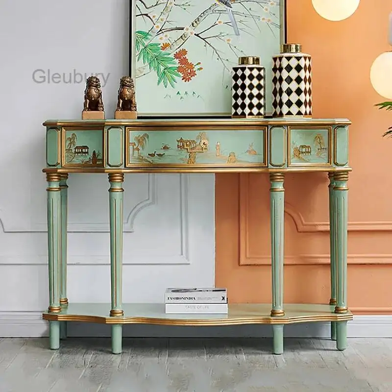 Table Storage Nordic Trendy Beauty Console Drawer Design Console Table Entrance Hall Luxury Wohnzimmer Tisch Furniture