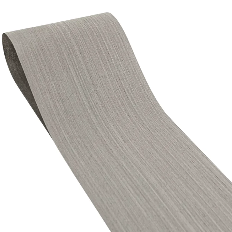 Tech Silver Pear Wood Veneer Gray Straight Grain Sheet for Modern Desk Audio Cabinet Furniture Decor Wall Panels Veneer 250*18cm