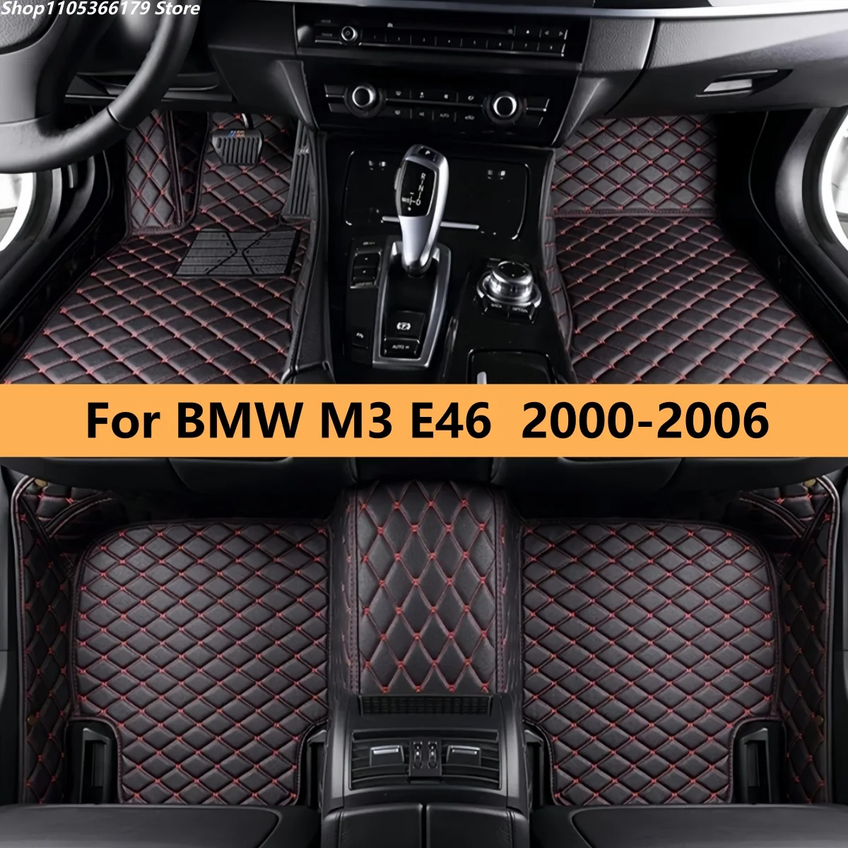 

Car Floor Mats For BMW M3 E46 2000 2001 2002 2003 2004 2005 2006 Full Set Leather All Weather Waterproof Car Floor Mats