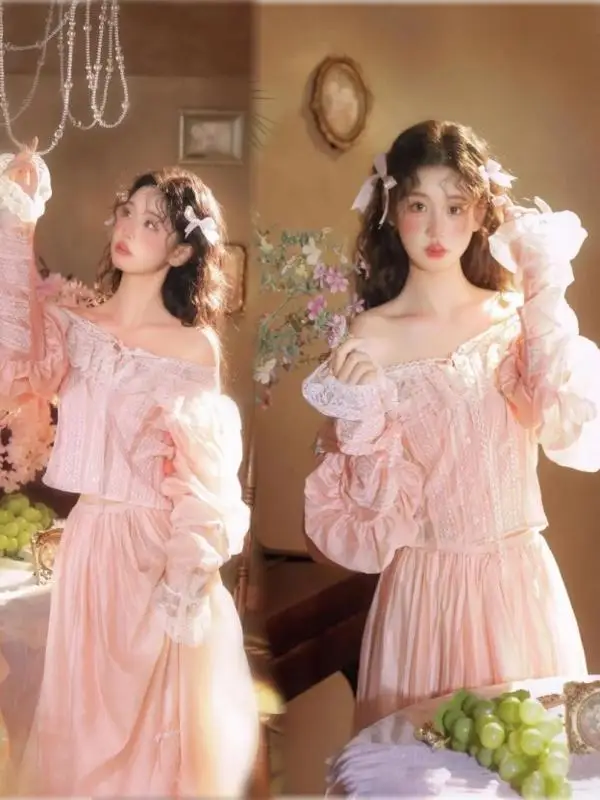 

Soft Gentle Art Photo Atmosphere Oil Painting Studio Photography Clothing for Young Women 18-25 Years Old Polyester Fiber