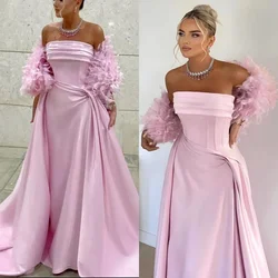 Customized Jiayigong Jersey Draped Pleat Homecoming A-line Off-the-shoulder Bespoke Occasion Gown Long Dresses Saudi Arabia