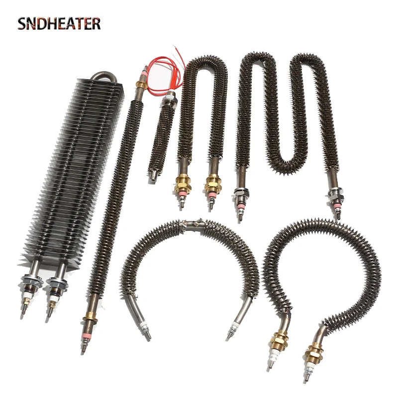 SNDHEATER عنصر تسخين زعانف الهواء الساخن 1.5kw 2kw 2.5kw 3kw 3.5kw W M U شكل دائري موقد فرن الزعانف سخان 220 فولت 230 فولت 240 فولت 380 فولت