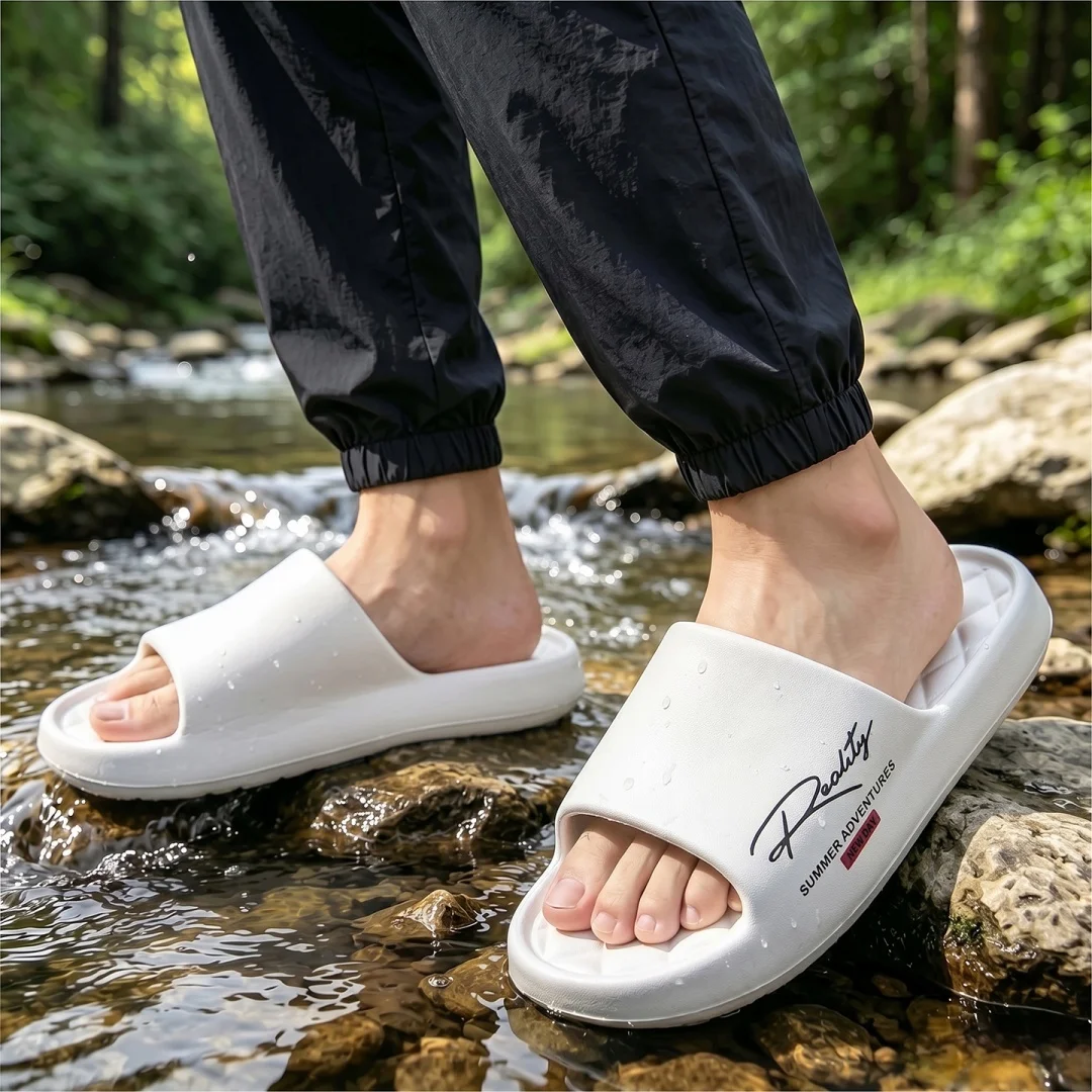 Women Men Casual Slide Sandals EVA Thick Cushion Slippers Fashion Letter Print Non-slip Lightweight Indoor Outdoor Summer Slides