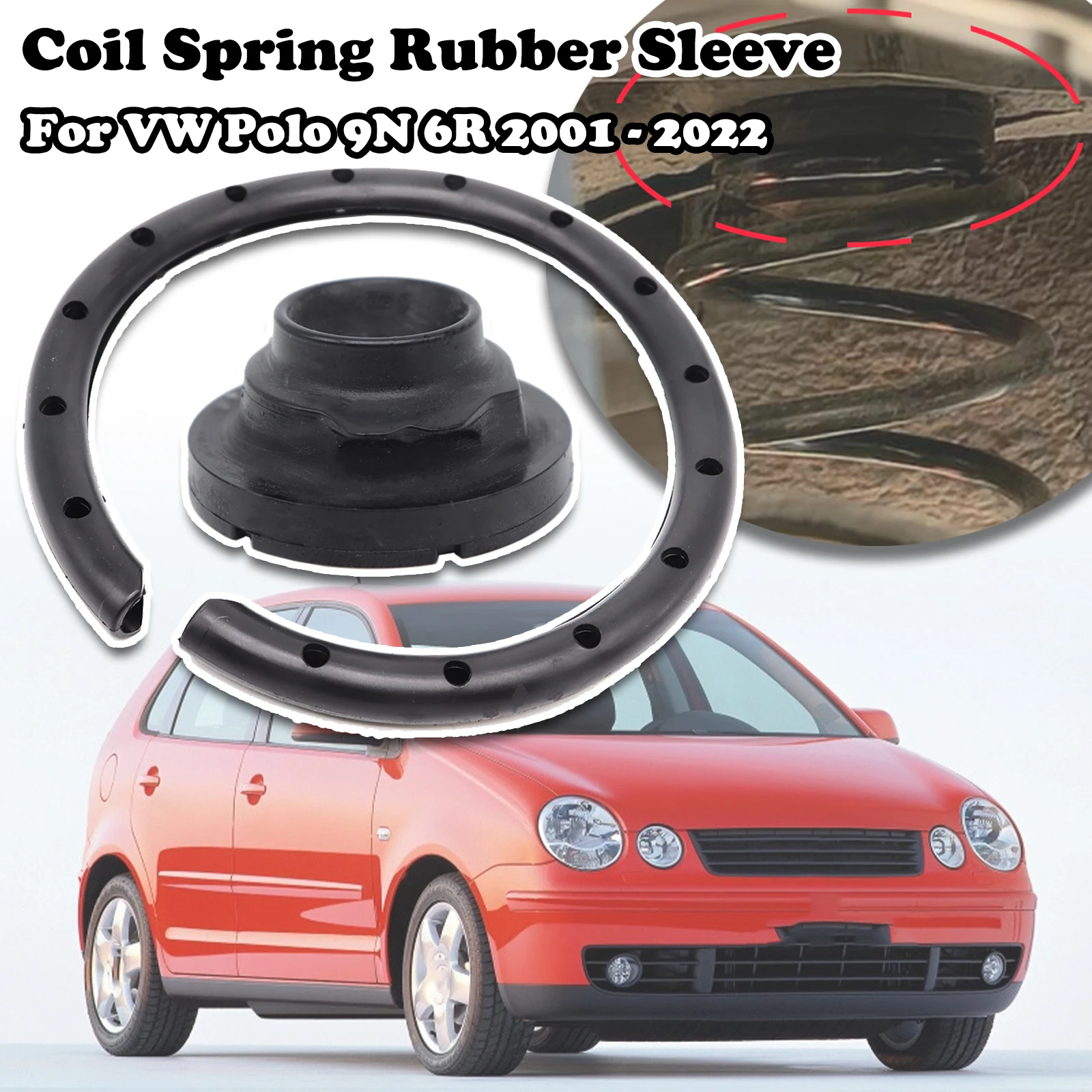 

Rear Axle Coil Spring Isolator Mount Plate Shock Absorber Sleeve Top strut mount buffer 1J0512149B For VW Polo 9N 6R 2001 - 2022