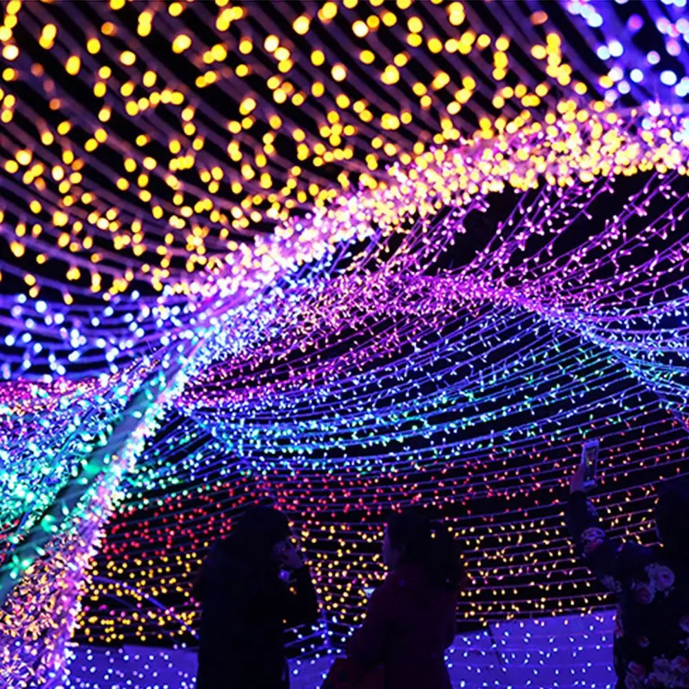 Hihg Quality Outdoor 220V Fairy Light 100 Led 10M Christmas Tree String Light Twinkle Plug in Party Garland Light Garden