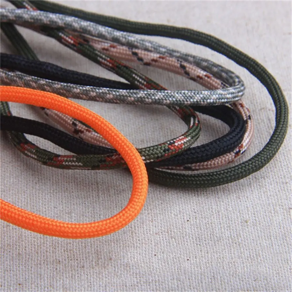 D Bow Buckle Paracord Keychain High Strength Outdoor Style Umbrella Rope Keyring Anti-lost Chain Braided Parachute Cord Keychain