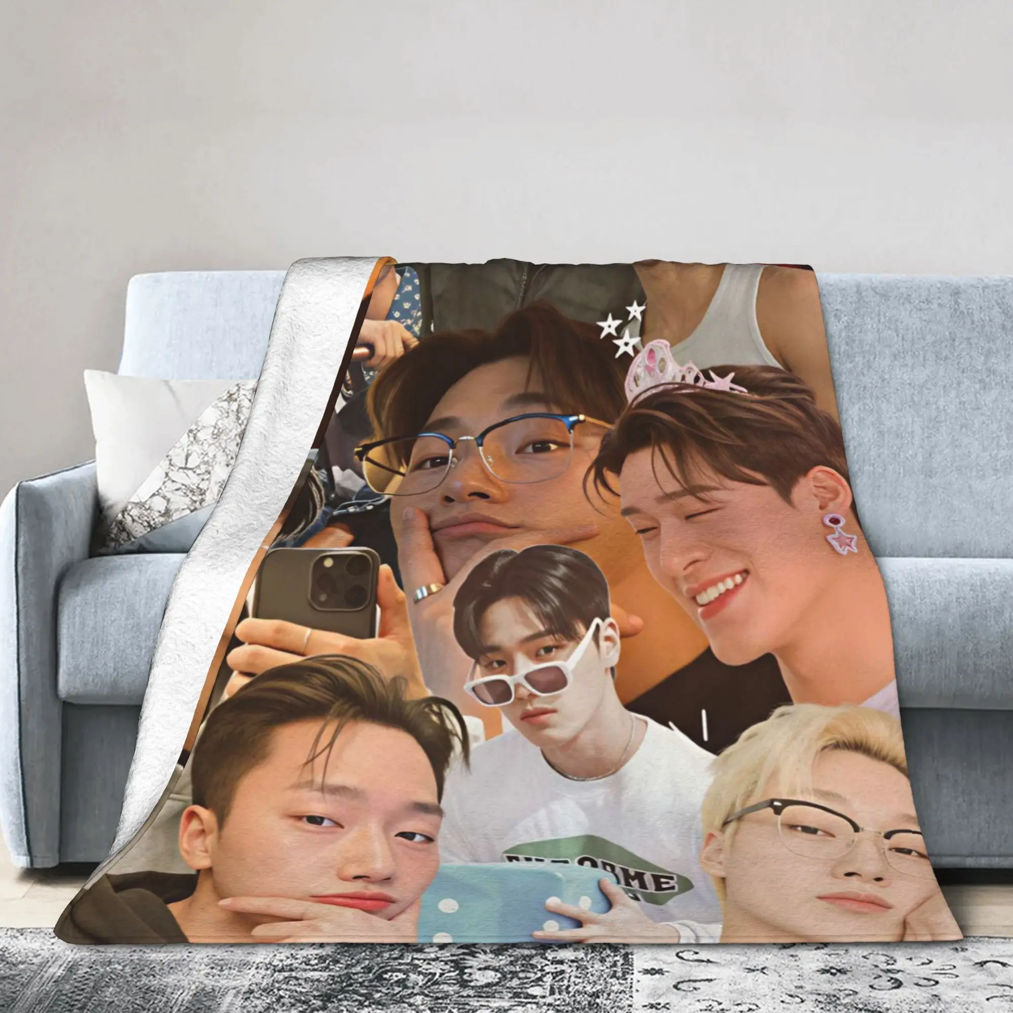 Choi San Singer Blanket  Super Soft Funny Plush Throw Blanket For Girls Boys Bedroom Flannel Bedspread Bed Cover