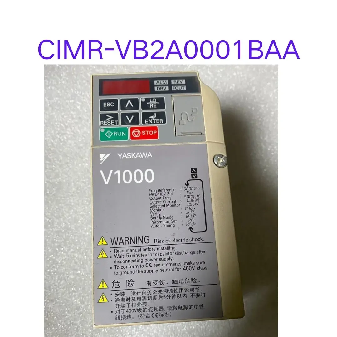 

Used CIMR-VB2A0001BAA inverter 0.2kw/0.1kw Fast shipping