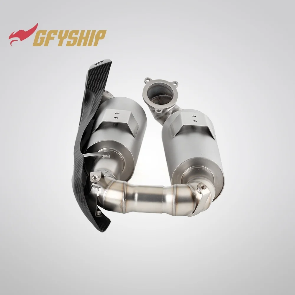 For Ducati 1199 Panigale  R / S  2012 2013 2014 2015 Motorcycle Exhausts Middle Link Pipes Slip-on 304 Stainless Steel