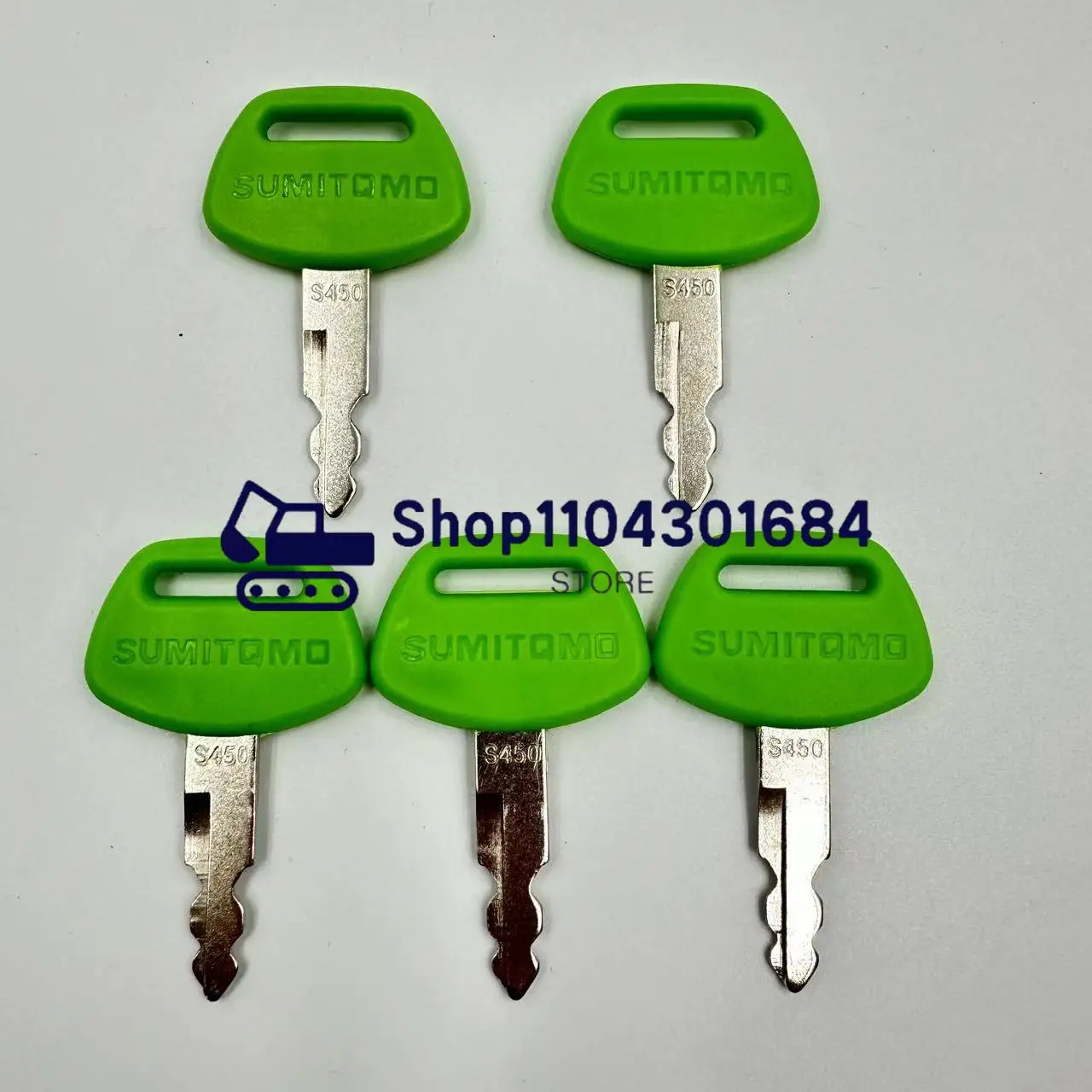 10/5/1PCS S450 Excavator Heavy Equipment Green Plastic for Sumitomo Ignition Keys with Logo SH130 200 210 240 350 360A5-6