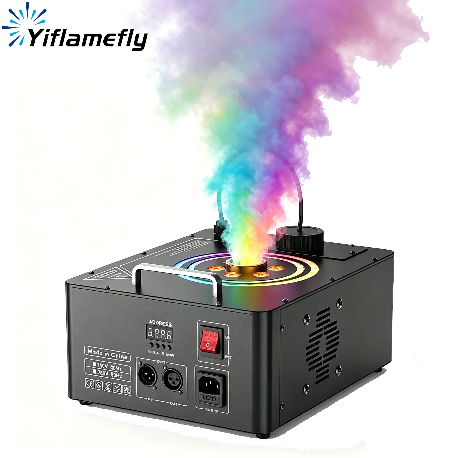 Yiflamefly 1300W Wytwornica Dymu z 6 diodami RGB z EU za $82.96 / ~313zł