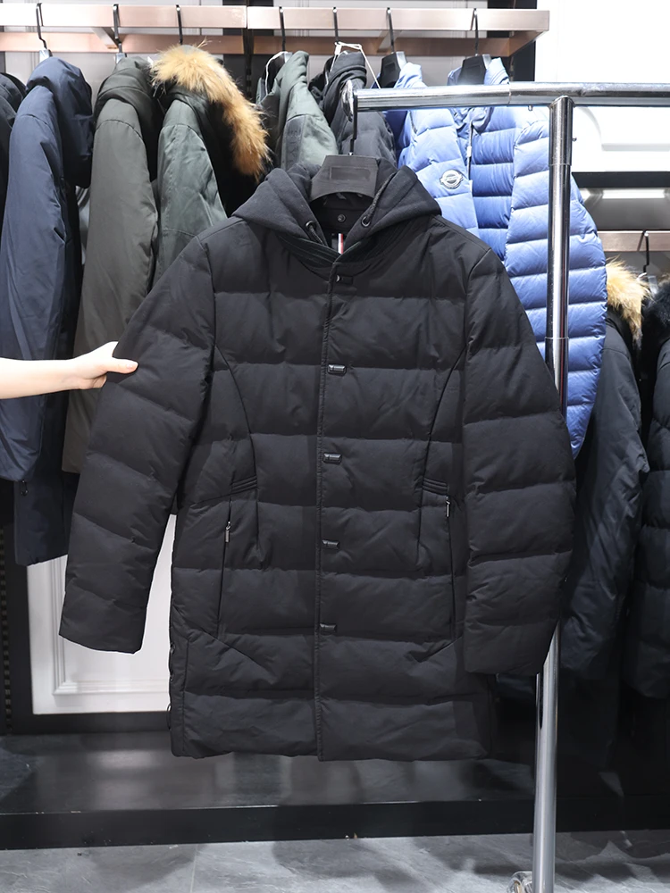 

Homesi! Autumn Winter Men's Casual Faion Windproof Warm Detachable Hooded down Jaet Urban Sle Regular Fit Outerwear