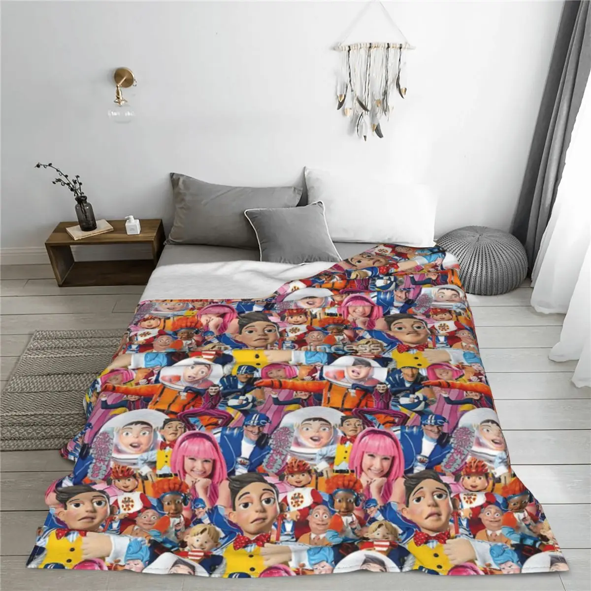 Lazy Town Blanket Bedspread On The Bed Soft Fluffy Soft Blankets On The Bed