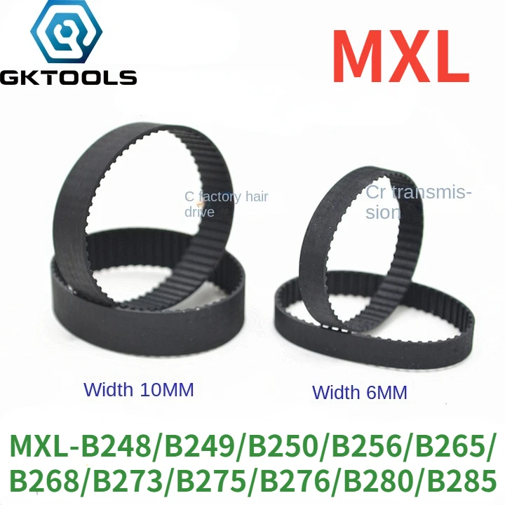 

MXL Synchronous Timing belt B248MXL/B249MXL/B250MXL/B256MXL/ B265MXL/B268MXL/B273MXL/B275MXL/B280MXL/B275MXL/B285MXLWidth 6/10mm