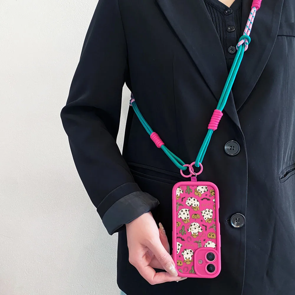 Ypm5Crossbody الحبل طويل RopeCase ل Xiaomi Poco F7 X7 M7 X6 F6 M6 F5 X5 X3 Pro C65 C75 C71 هالوين المعصم سلسلة غطاء الهاتف