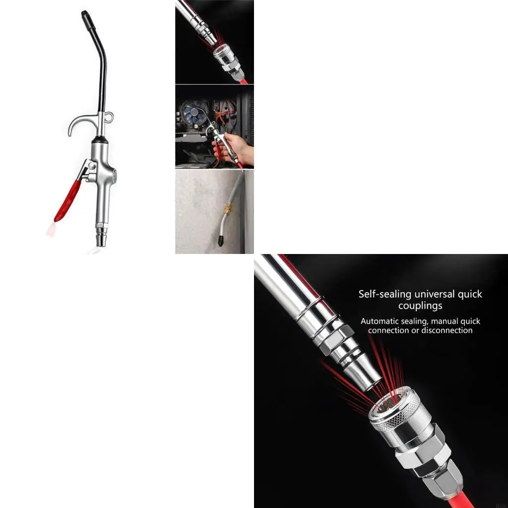 H58C Air Blow Guns Aluminum AirFlows Nozzle Pneumatic Air Compressors Tool