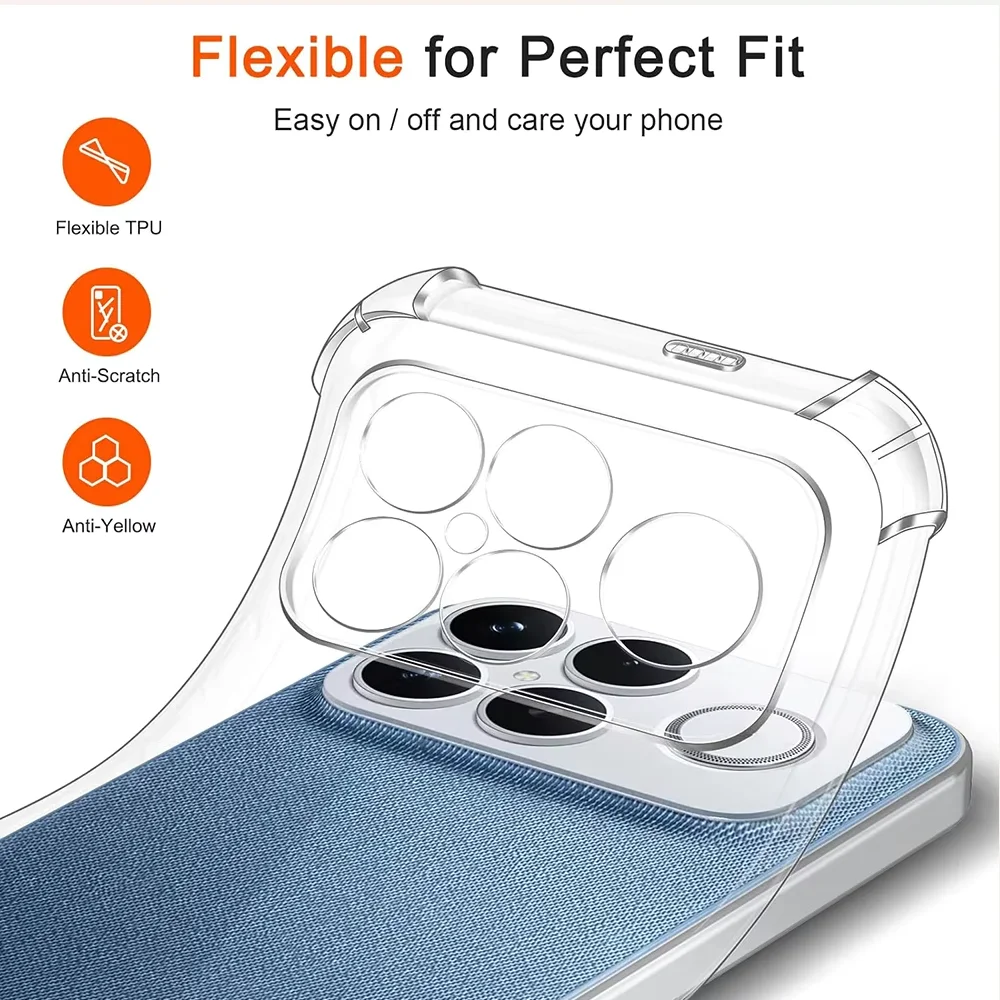Shockproof Silicone Soft Case for Xiaomi Poco F8 Ultra F8 pro 5G Clear Ultra-Thin Protective Shell Back Cover ﻿