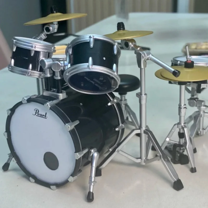 Genuine Bandai In Stock Bulk Cargo Pearl Drums Miniature Drum Set Band Jazz Drum Ornaments Action Figure Collecting Toys Gifts
