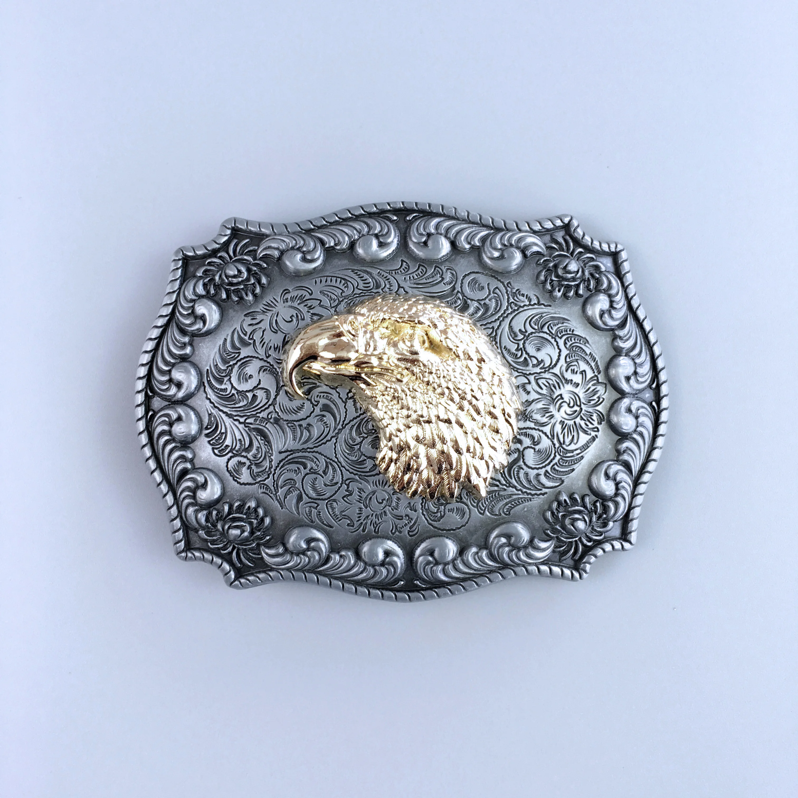 boucle-de-ceinture-bicolore-tete-d'aigle-western-cowboy-hebilla-buckle-wt136