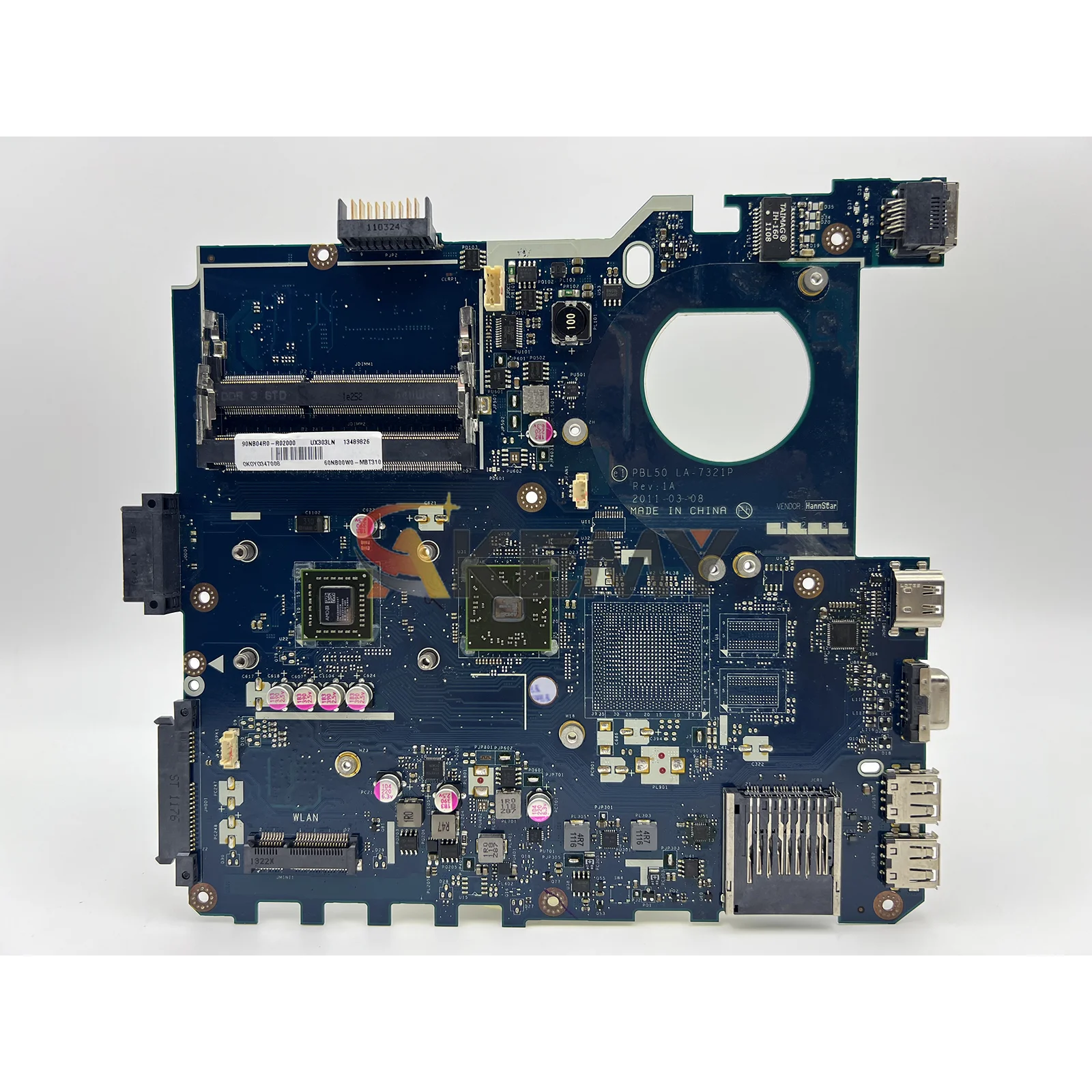 LA-7321P Laptop Motherboard Für ASUS X43B K43U X43U K43U K43B Notebook Mainboard Mit CPU 100% tests OK schnelle versand stk