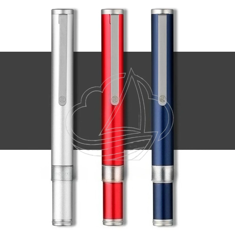 Mini Aluminum Alloy Fountain Pen, Portable Pocket Size, 0.38/0.5mm EF/F Nib, Smooth Writing for Office Daily Use