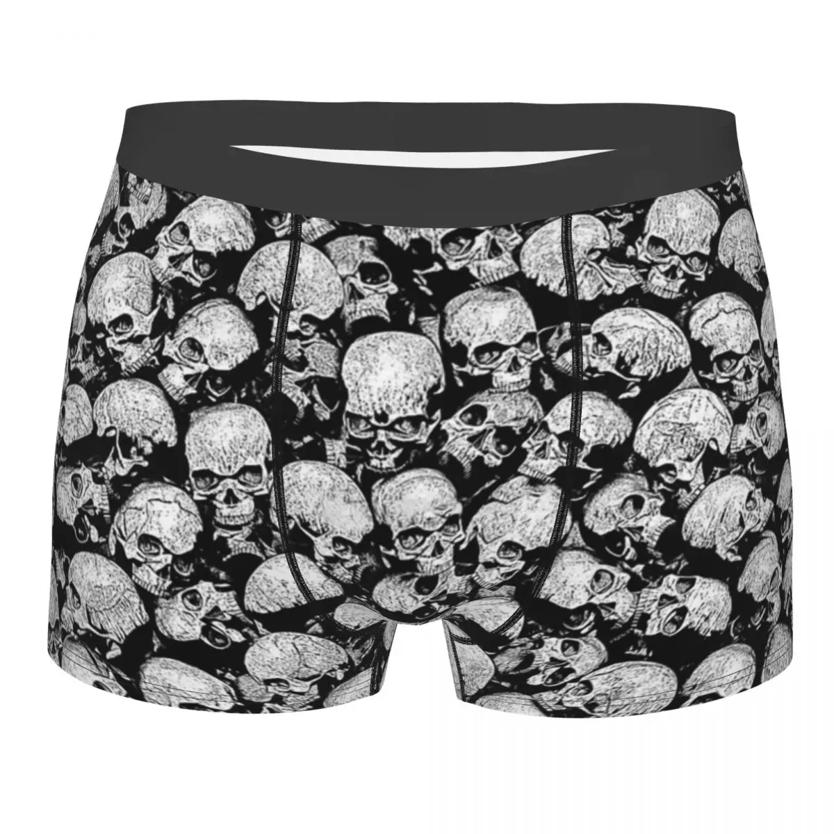 Men Totally Gothic Boxer Shorts Panties Soft Underwear Skeleton Skull Male Hot Underpants