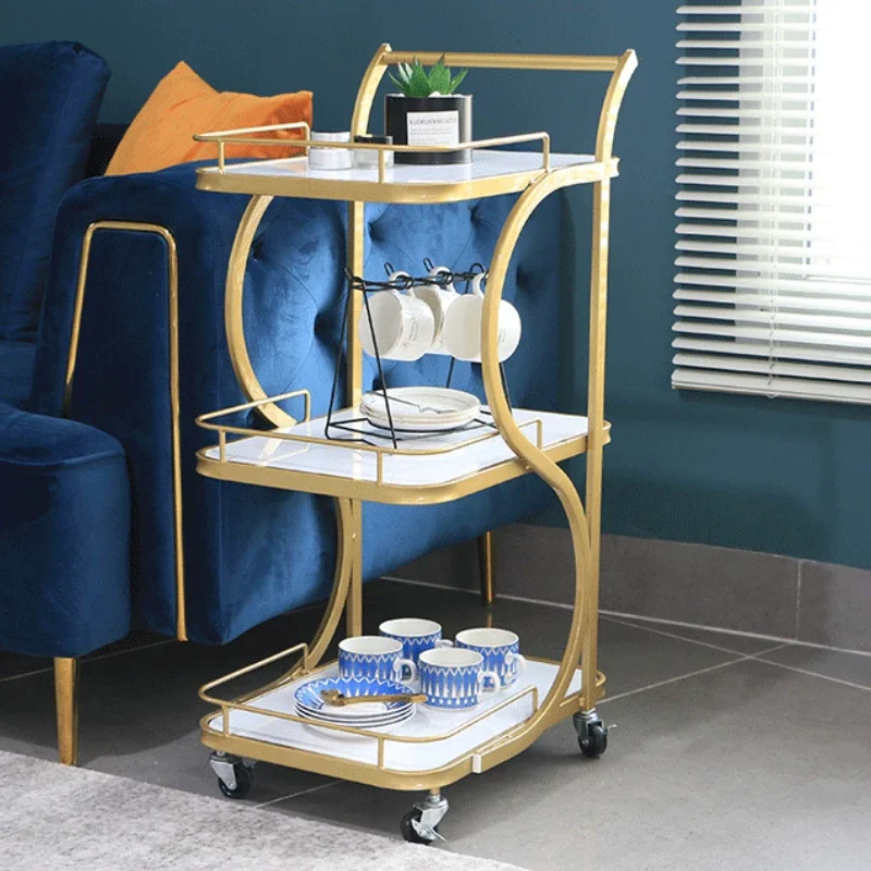 

Furniture Barber Trolley Organizer Wheels Shopping Aesthetics Beauty Hospital Gold Cart Rolling Tray Carro Ruedas Acrylic Tool