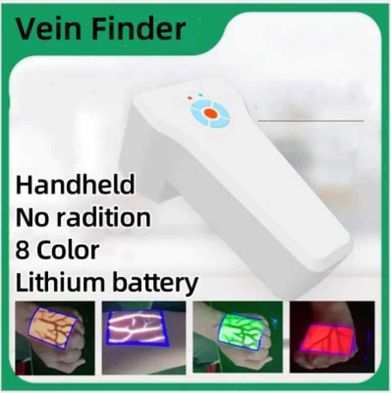 Handheld Rechargeable Vein Finder Device - Visible Near-Infrared Blood Vessel Locator for Intravenous Injection Nurse Aids