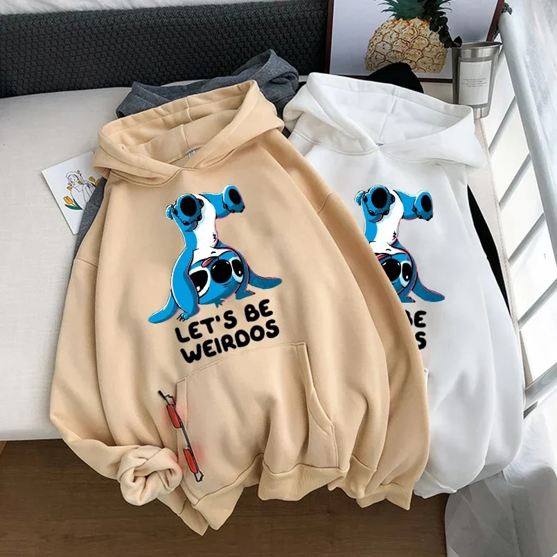 여성용 스티치 하라주쿠 풀오버, 귀여운 카와이 캐주얼 상의, O-넥 엔젤 프린트 후드 맨투맨, 긴 소매 고스