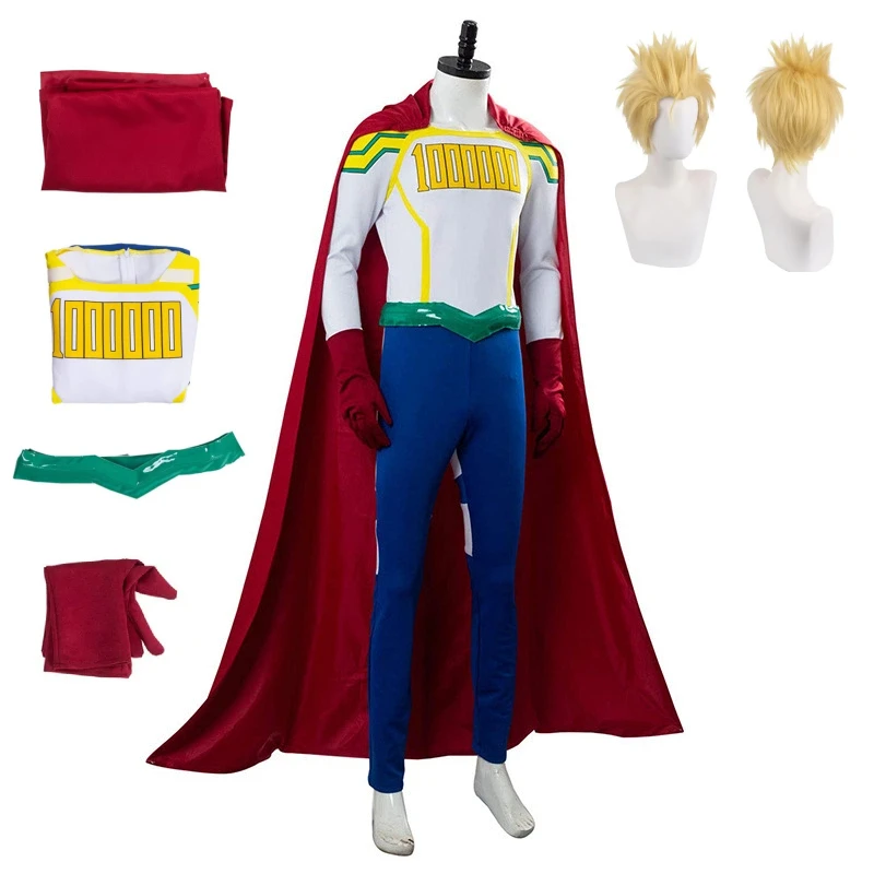 

Anime Togata Lemillion Cosplay Costume Wig Boku No Cosplay Million Toogata Mirio Outfit Cloak Halloween Suit Lemillion Red Cape