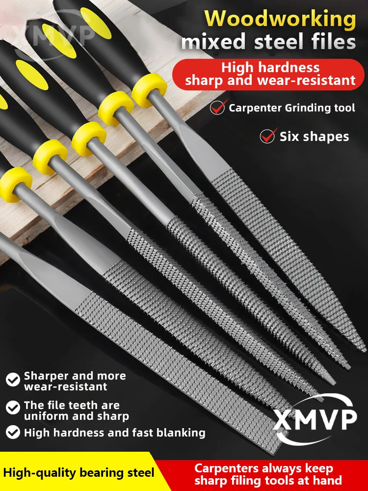 

Деревообрабатывающий напильник, небольшой напильник по дереву, смешанный напильник с крупными зубьями, долото, плоский полукруглый набор инструментов для шлифования твердой древесины