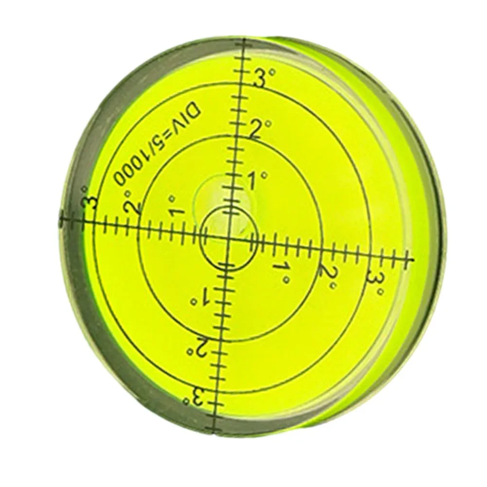 1 Pcs 60mm×12mm Horizontal PrecisionBubble Degree Mark Mini Bubble Level HolesLevel Bubble Green Color