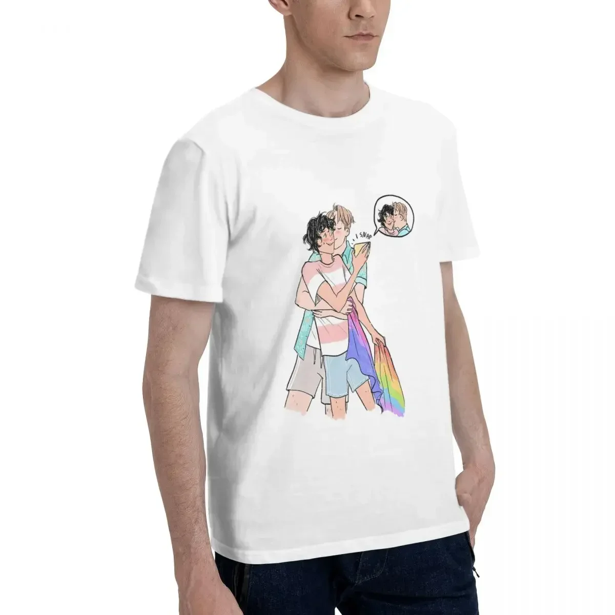 Happy Pride 100% Cotton T-shirt Unisex Classic T Shirts Men O-Neck Short Sleeve S-6XL